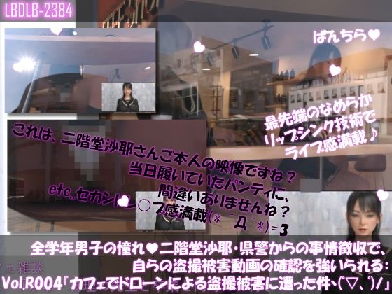 【△100●100】学業成績学年一位の二階堂沙耶・県警からの事情聴取で、自らの盗撮被害動画の確認を強いられる:Vol.R004『望遠レンズで撮られたズームアップ股間パンチラヽ（゜▽、゜）ノ』